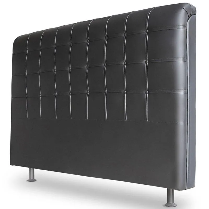Cabeceira Estofada Cama Box Casal Louise 140cm Corano Preto