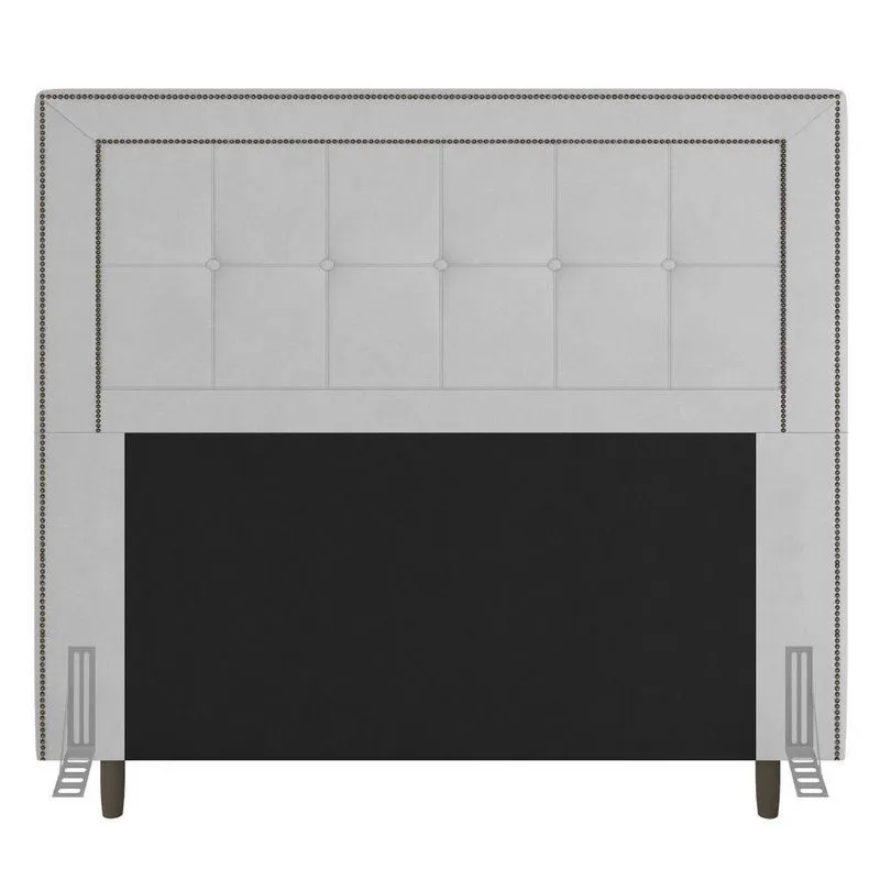 Cabeceira Box Queen Size 160cm Com Tachas E Frame Branco