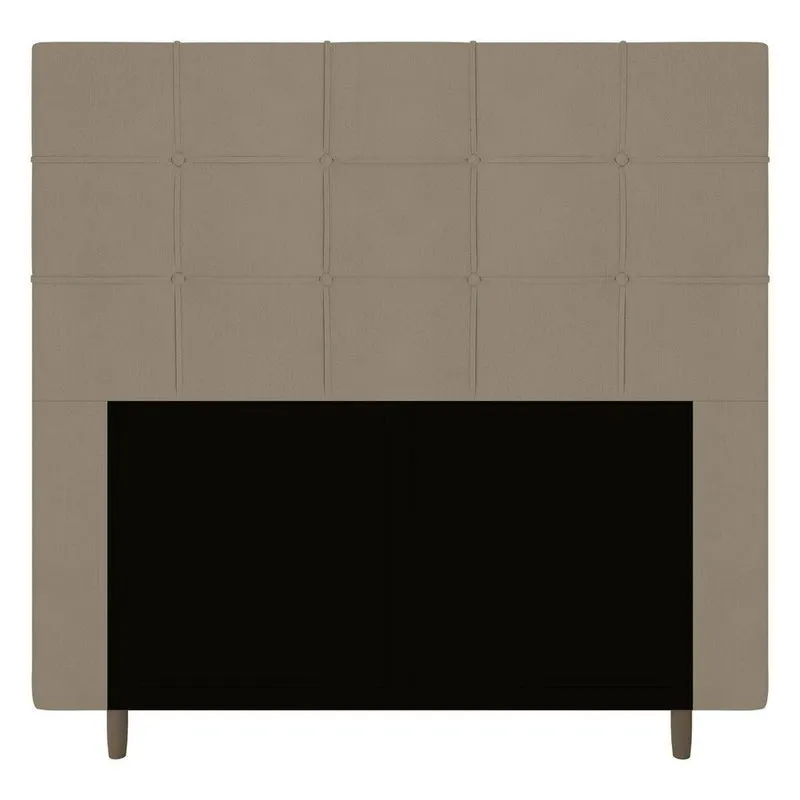 Cabeceira Cama Box Casal King Size Leiria 195cm Suede Bege