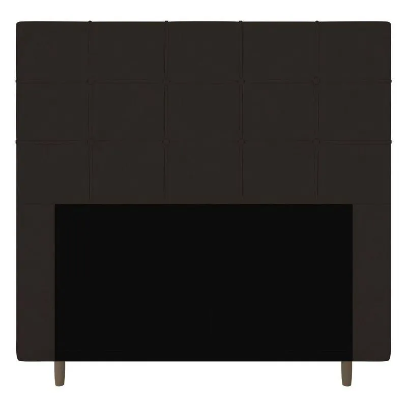 Cabeceira Box Casal King Size Leiria 195cm Suede Marrom
