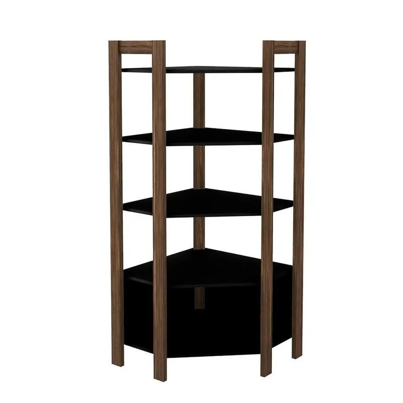 Estante De Canto Closet Multiuso 5 Prateleiras Az1020 Nogal-preto - Tecno Mobili