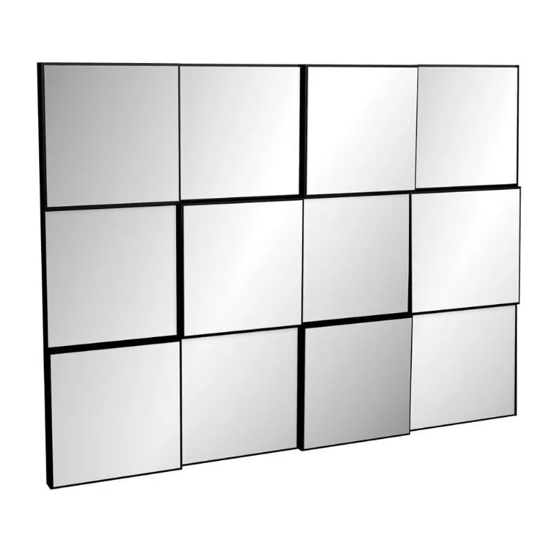 Espelho Decorativo Retangular 100cm Moldura Tb87 Preto