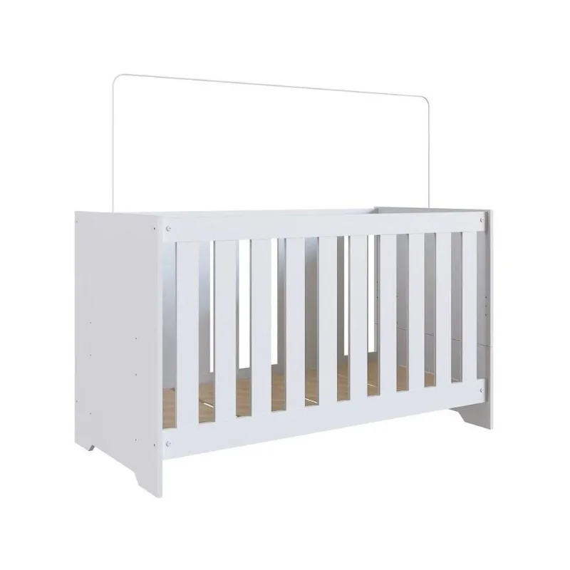 Berço 3 Em 1 Mini Cama Sofá Certificado Inmetro Aconchego La003 Branco - Completa Móveis