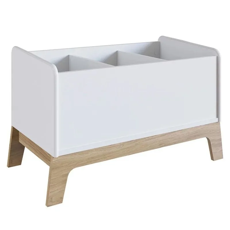 Caixa Organizadora De Brinquedos 3 Nichos 74cm Favo De Mel 010 Branco - Completa Móveis