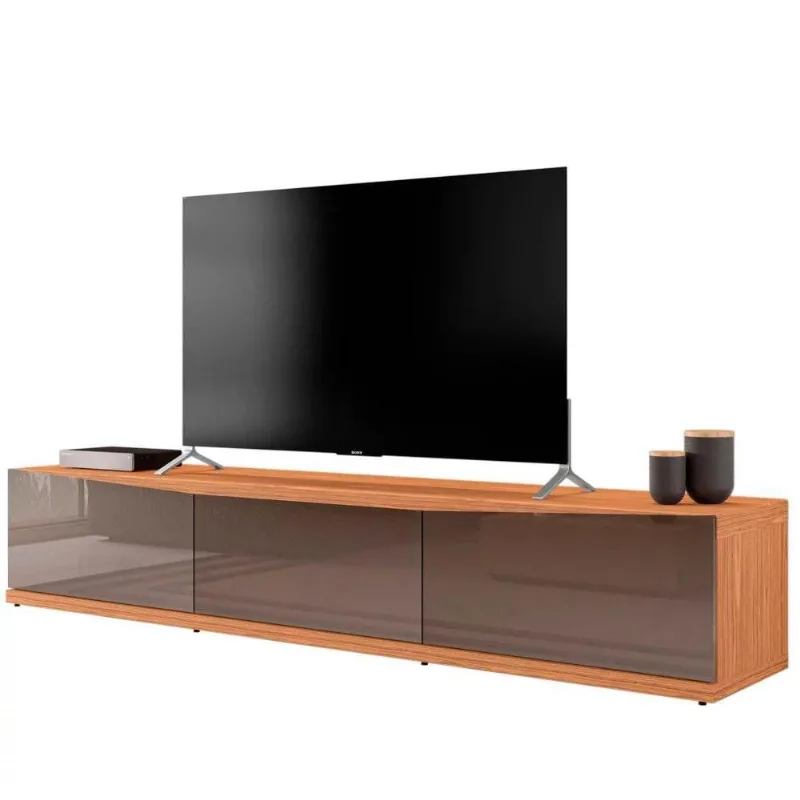 Rack Com Painel Tv Até 60 Pol. Eros Cinza Perola/ Noce