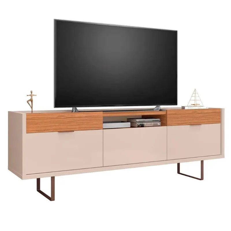 Rack Tv Até 60 Pol. 3 Portas Berlim Off White/ Noce