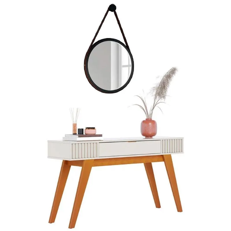 Aparador Valerie Com Espelho Adnet 67cm C05 Preto/off White