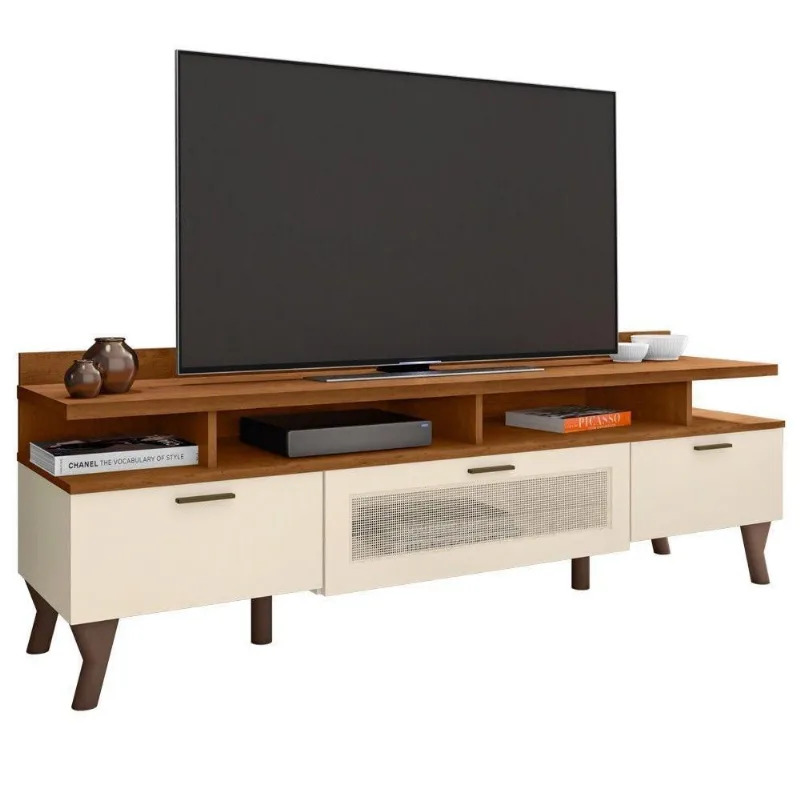 Rack Para Sala 3 Portas 1.6 Arqueon B03 Nature/Off White
