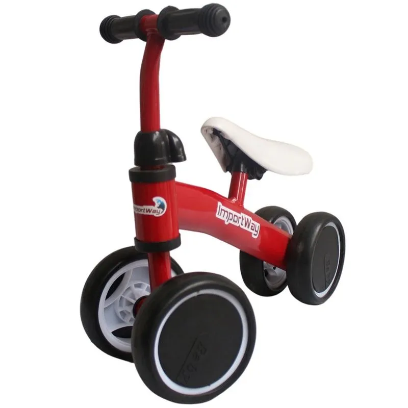 Triciclo Balance Andador S/pedal Equilibrio Menino Menina Vermelho
