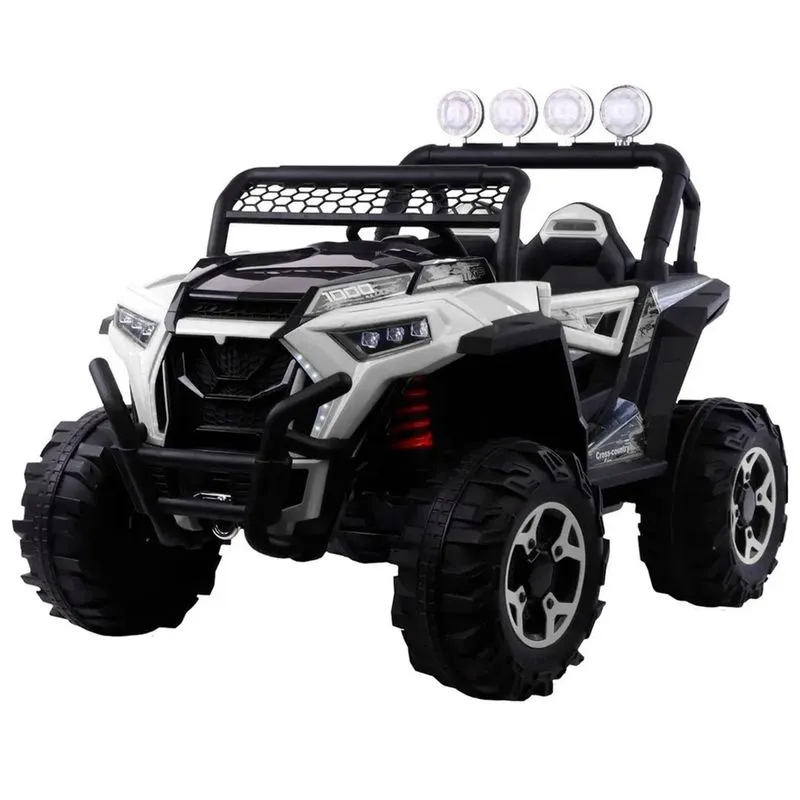 Carro Elétrico Com Controle 12v 2 Lugares 4x4 Quadriciclo Branco