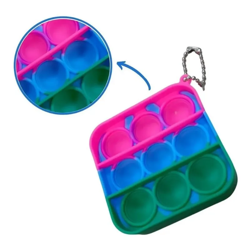 CHAVEIRO BRINQUEDO EMPURRA BOLHA ANTI STRESS POCKET - IMPORTWAY