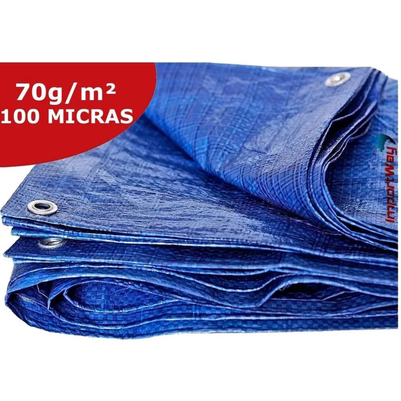 Lona Plástica Impermeável Multiuso Para Cobrir Piscina Caminhão 2x2 Encerado Com Ilhós