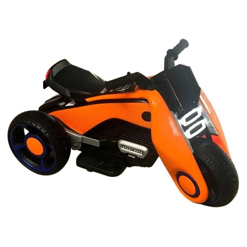 Mini Moto Elétrica Luzes E Som Infantil 6V Laranja Importway
