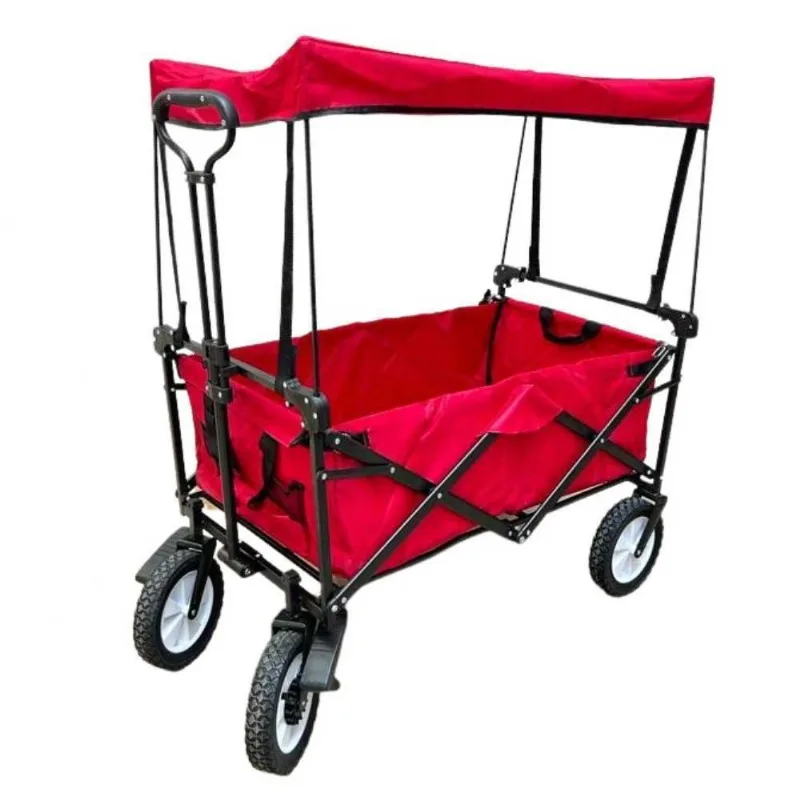 Carrinho Dobrável Camping Articulado Importway Iwcdcac Verm.