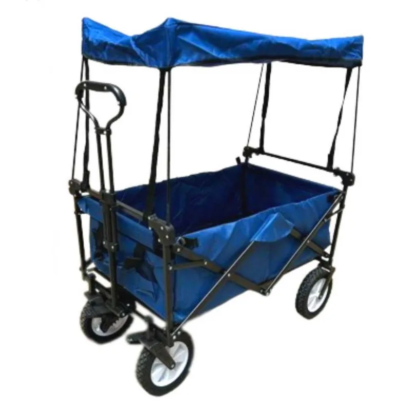 Carrinho Dobrável Camping Articulado Importway Iwcdcac Azul