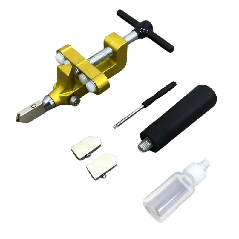 Cortador Riscador de Vidro Piso Cerâmica Manual Espessura Corte em Linha Reta e Curva 3-15mm
