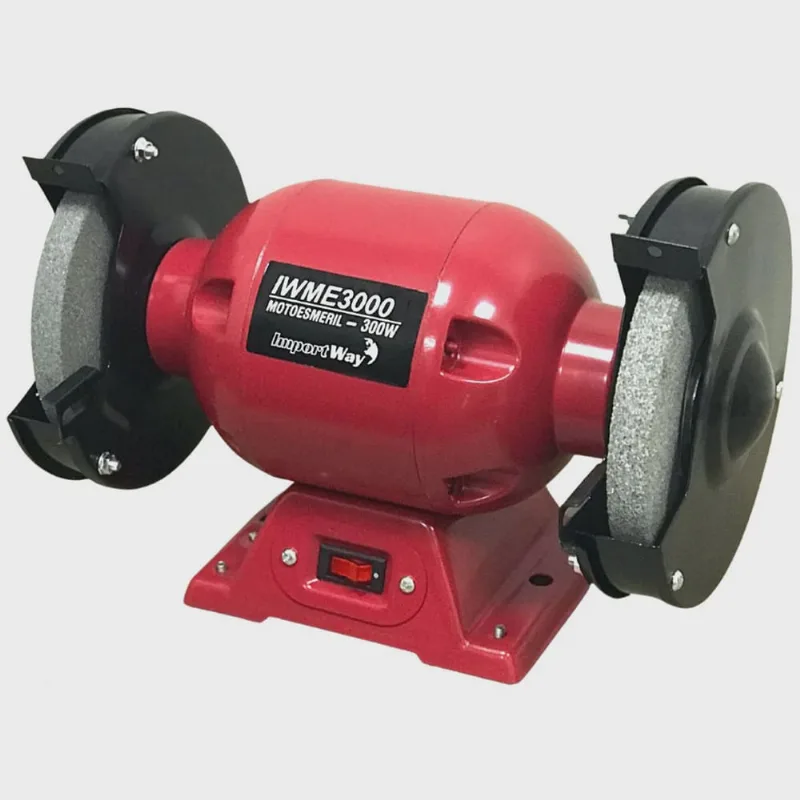 Moto Esmeril de Bancada 6 Pol Lixadeira 300W Profissional 110V Importway Iwme30001 127V