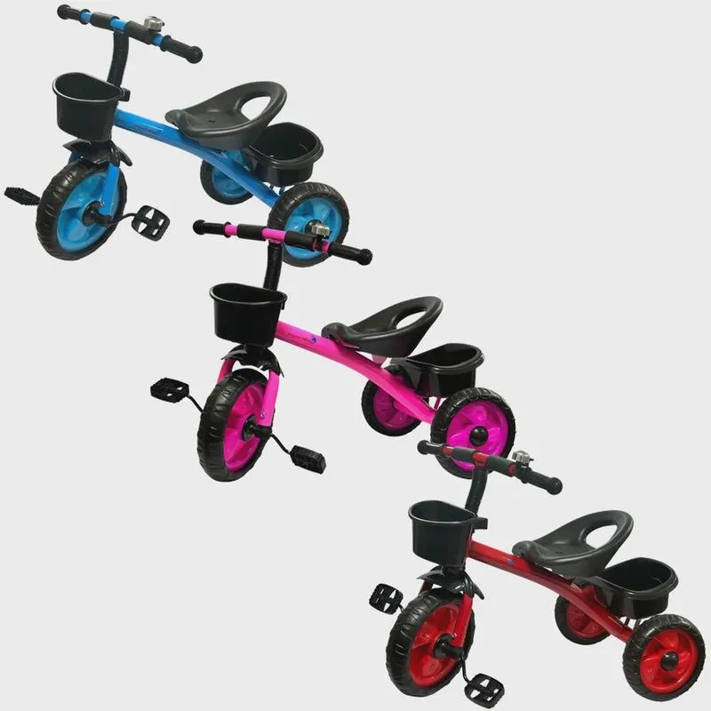 Triciclo Infantil com Pedal Bicicleta Motoca 3 Rodas Passeio com Cestos Importway Bw308