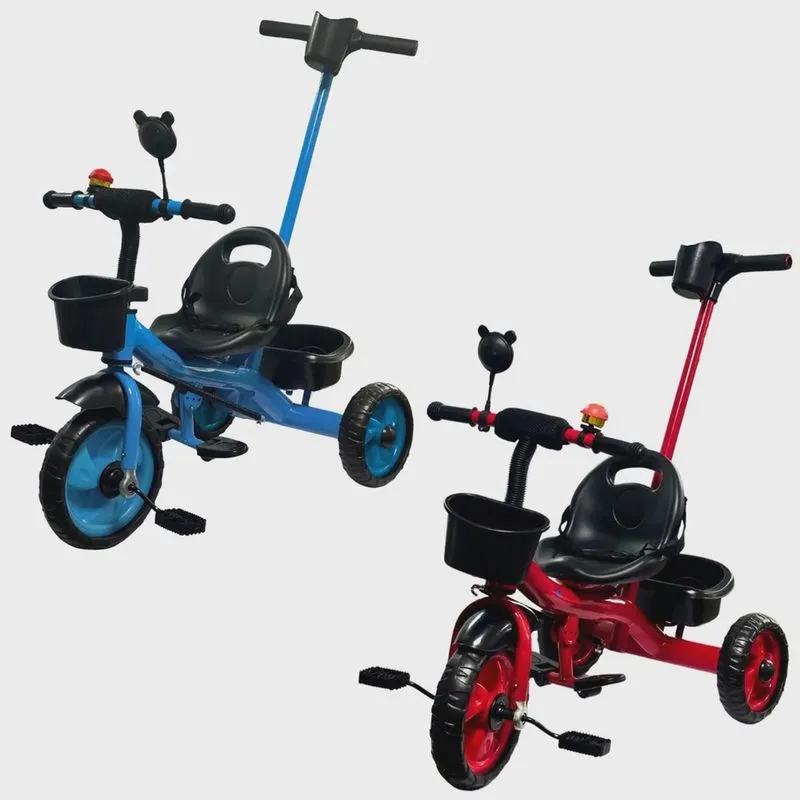 Triciclo Infantil 2 em 1 com Empurrador e Pedal Bicicleta 3 Rodas Motoca Importway Bw311 Passeio