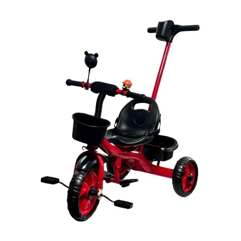 Triciclo Infantil Com Empurrador Importway Bw311vm Vermelho