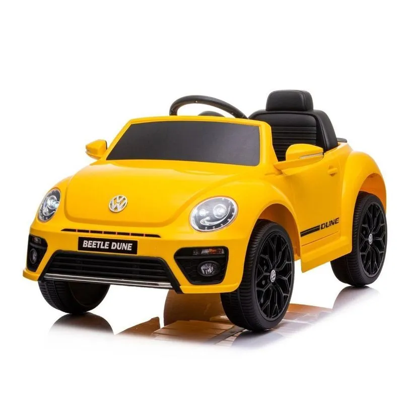 Carro Infantil Elétrico Volkswagen Fusca Beetle Dune Amarelo