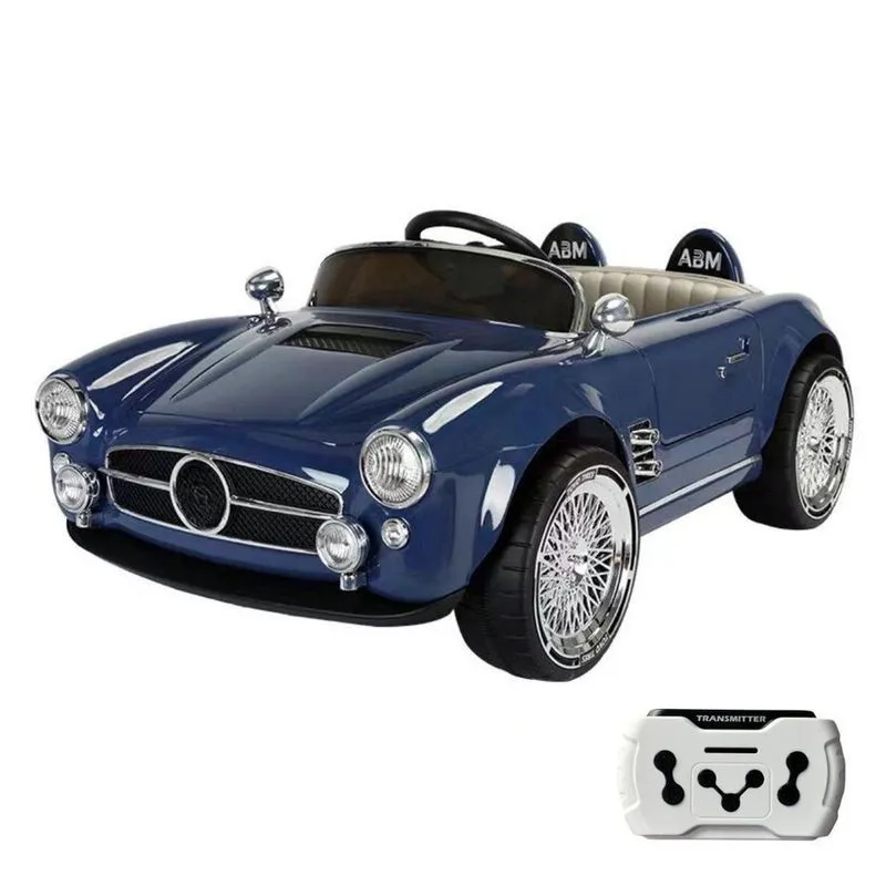 Mini Carro Elétrico Infantil Retrô Azul 12V Importway