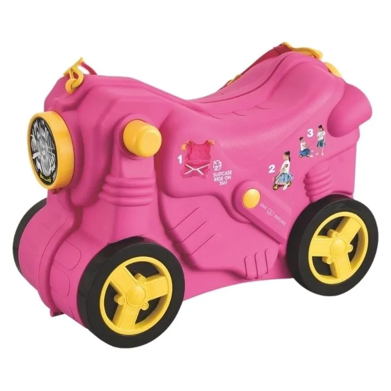 Mala Infantil Importway Carrinho Rosa 360RS (MP)