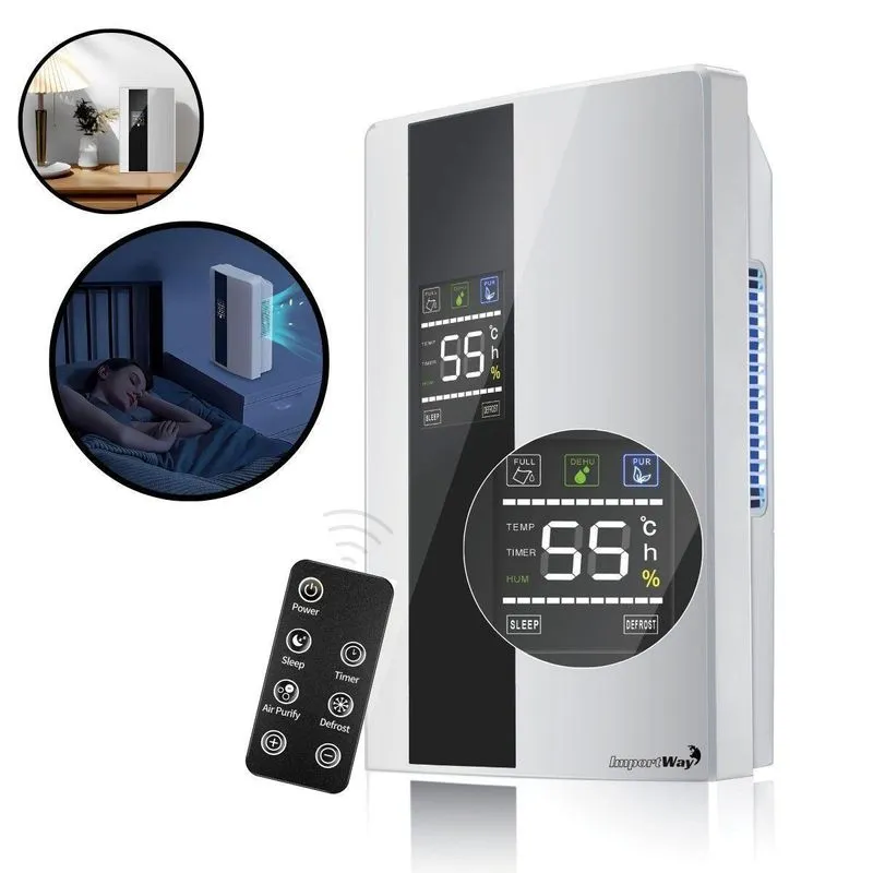 Desumidificador De Ar Elétrico Com Led 2000ml Importway