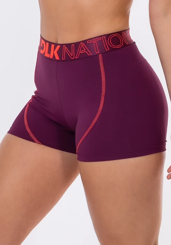 Short Nation Com Elástico Na Cintura Vinho Dlk VINHO / M