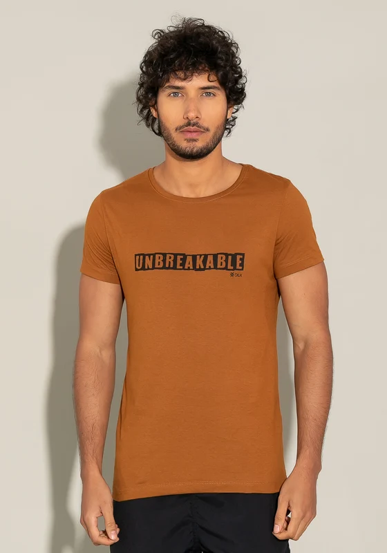Camiseta Manga Curta For Men Slim Unbreakable Terra Dlk MARROM / M