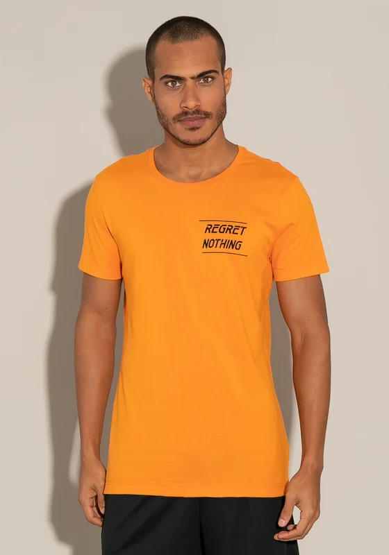 Camiseta Manga Curta For Men Slim Laranja Com Silk Dlk LARANJA / M