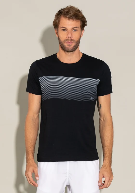 Camiseta Manga Curta For Men Wave Preto Dlk PRETO / M