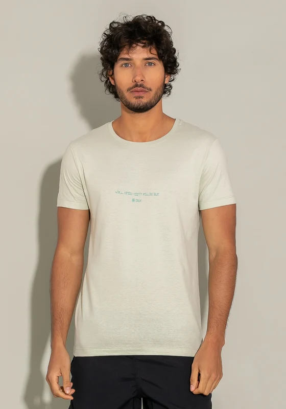 Camiseta Manga Curta For Men Slim Follow Areia Dlk NUDE / GG