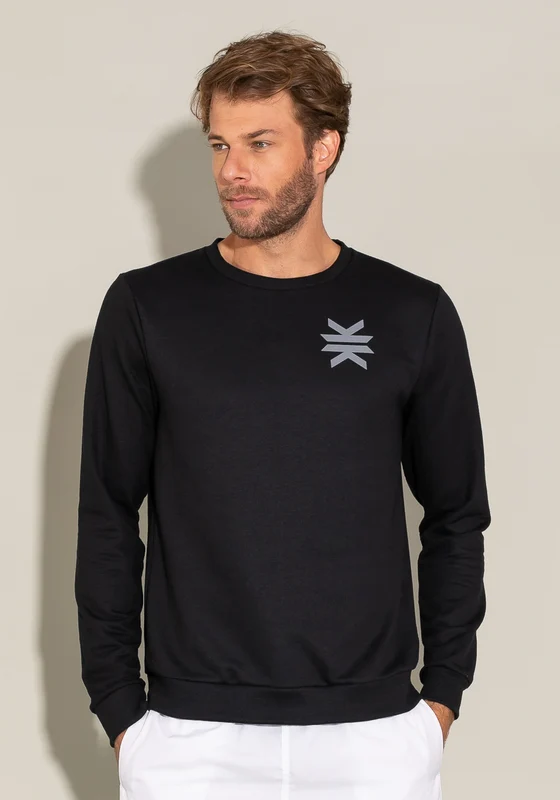 Casaco De Moletom For Men Com Silk Preto Dlk PRETO / M