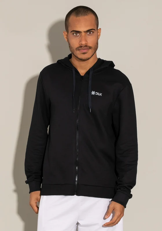 Casaco De Moletom Com Zíper For Men Preto Dlk PRETO / GG