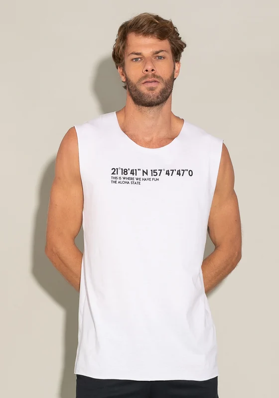 Regata Cavada A Fio For Men Hawaii Branco Dlk BRANCO / M
