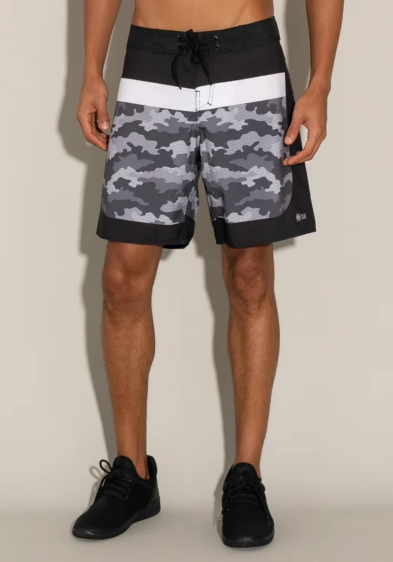 Bermuda For Men Fechamento Em Velcro Camuflado Dlk PRETO / 48
