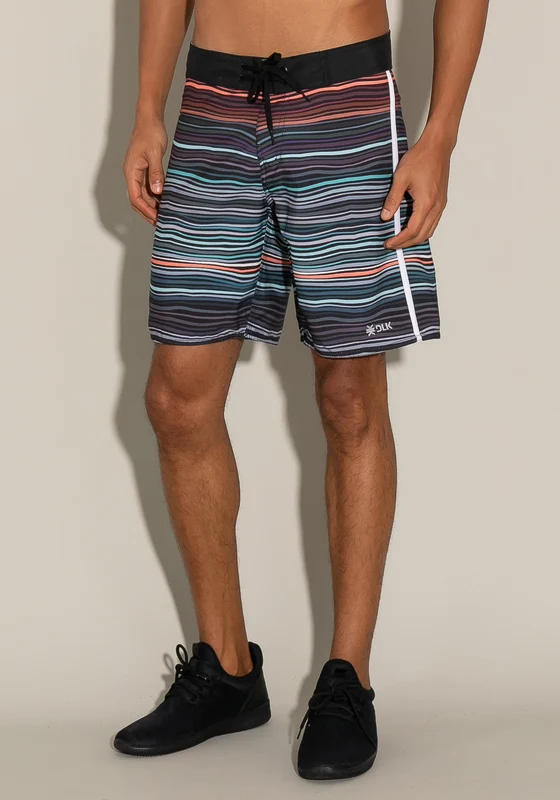 Bermuda For Men Bolso Lateral Listras Coloridas Dlk COLORIDO / 38