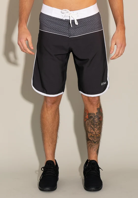 Bermuda For Men Fechamento Em Velcro Círculos Escuros Dlk PRETO E BRANCO / 42