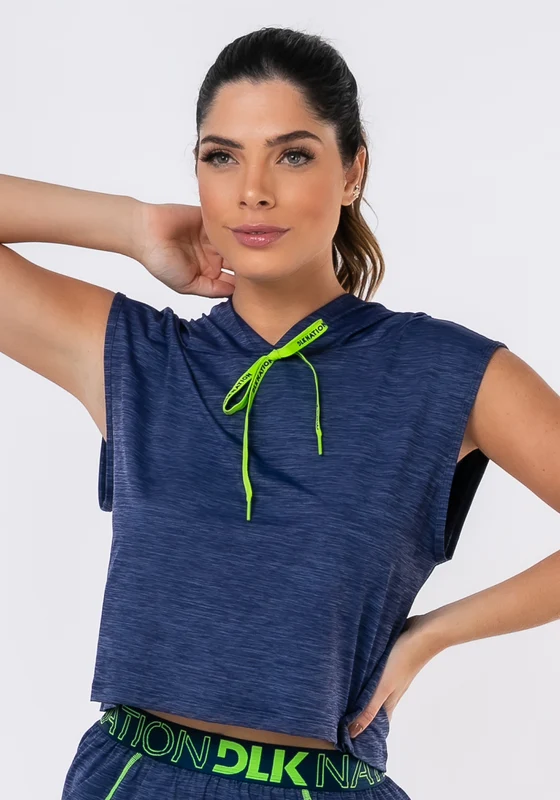 Cropped Com Capuz Nation Azul Marinho Dlk AZUL MARINHO / GG