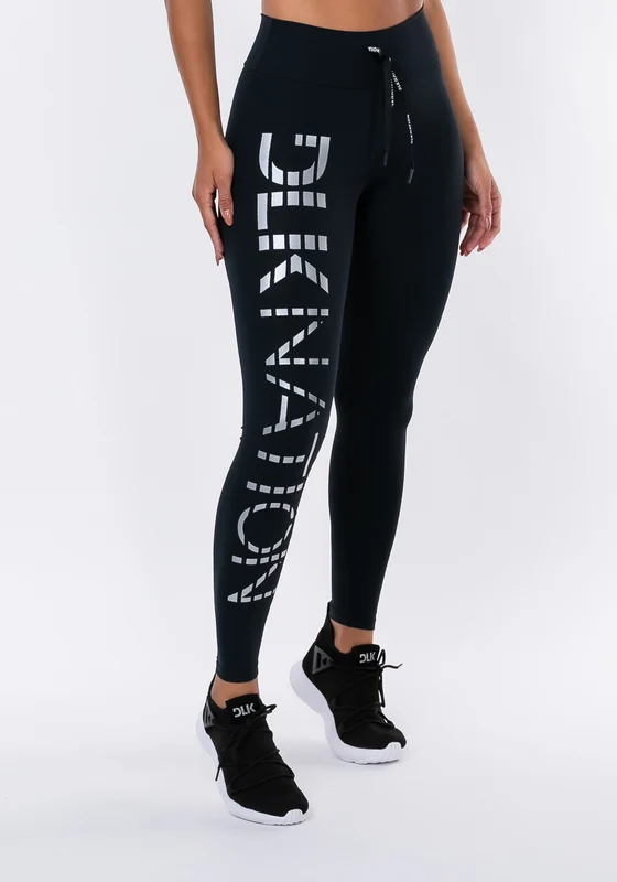 Calça Legging Nation Com Cadarço E Silk Preto Dlk PRETO / G