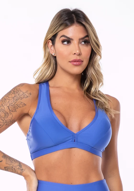 Top Equilibrium Azul com Bojo Modelo Nadador Dlk AZUL / G