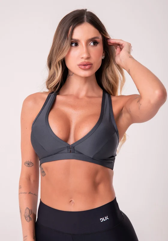 Top Equilibrium Cinza com Bojo Modelo Nadador Dlk CINZA / GG