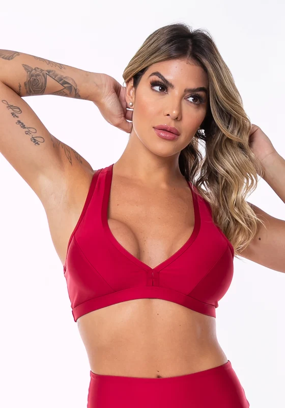 Top Equilibrium Vermelho Com Bojo Modelo Nadador Dlk VERMELHO / GG
