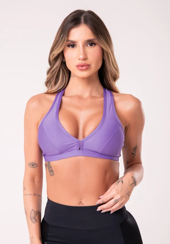 Top Equilibrium Lilás Com Bojo Modelo Nadador Dlk ROXO / M