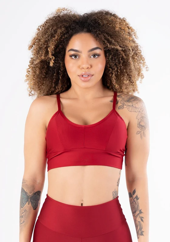 Top Equilibrium Vermelho com Bojo e Alças Finas Dlk VERMELHO / G