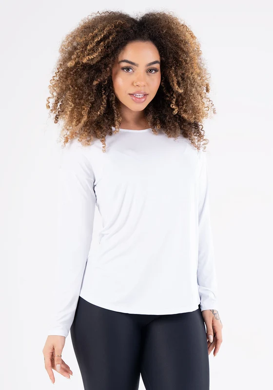 Blusa Proteção Uv Branca Equilibrium Manga Longa Dlk BRANCO / G