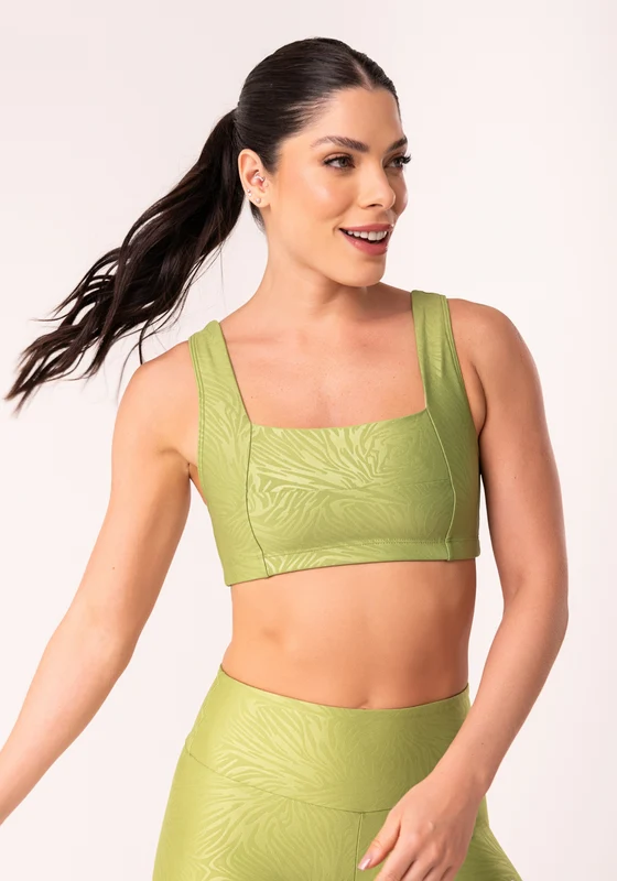 Top Shine Verde Texturizado Decote Reto Dlk VERDE / G