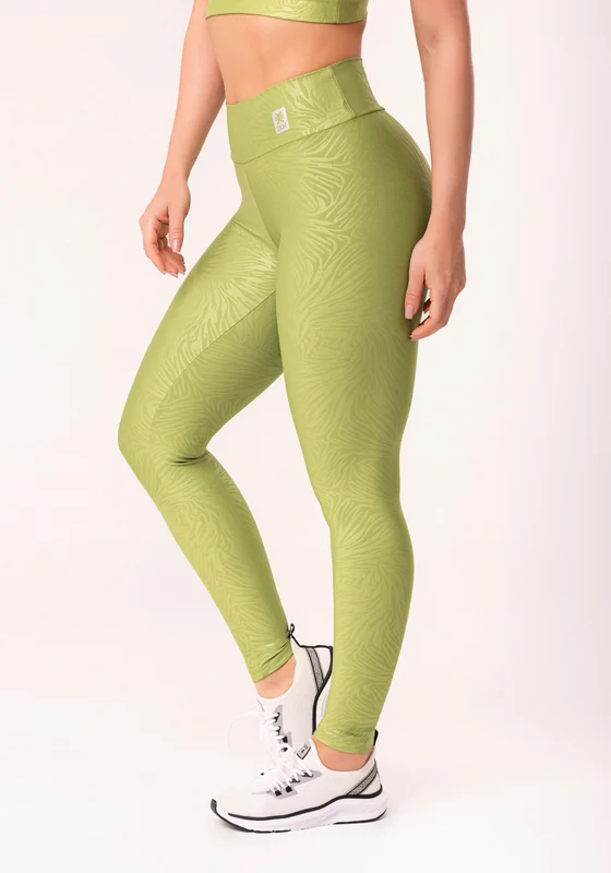 Calça Legging Shine Verde Texturizada Dlk VERDE / M