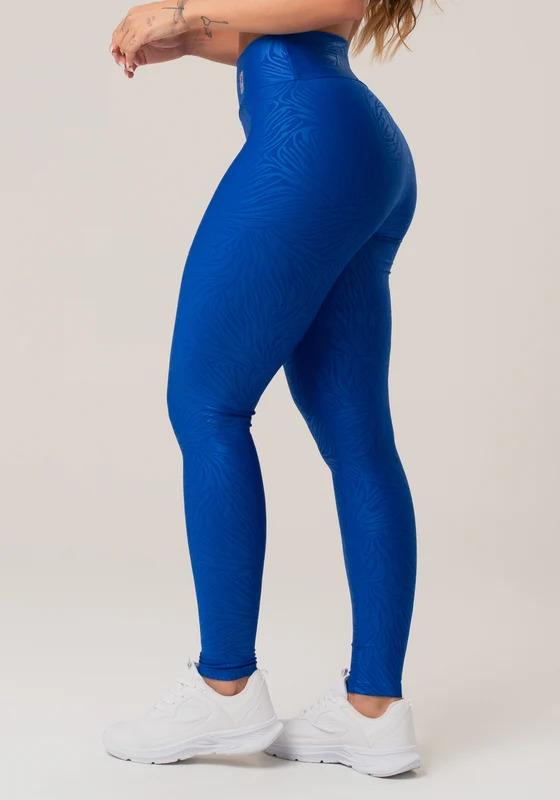 Calça Legging Shine Azul Texturizada Dlk AZUL / P